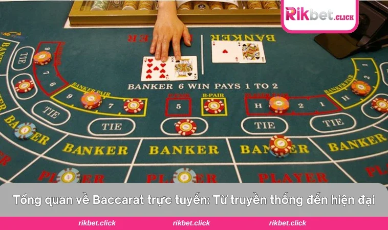 Bàn chơi Baccarat online với giao diện mô phỏng sòng bài thật