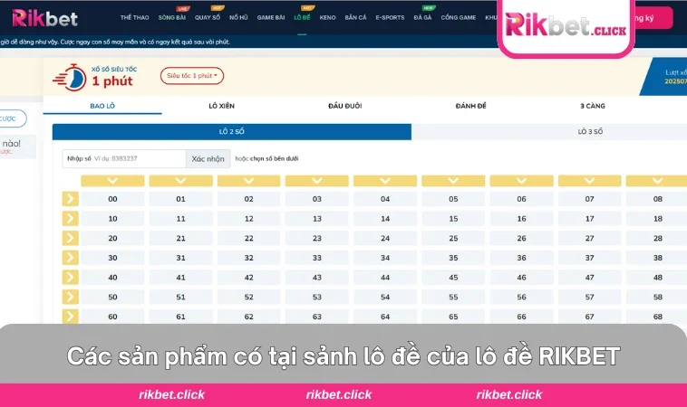 Bảng thống kê lô đề hỗ trợ người chơi tại