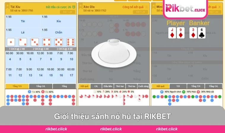 Giao diện chính sảnh game với hệ thống jackpot rực lửa.