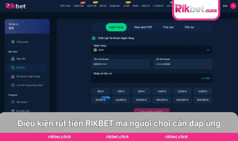 Giao diện thông báo xác minh tài khoản thành công trên RIKBET